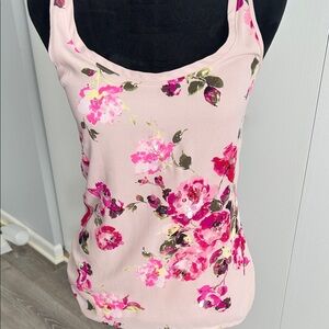Express Pink Floral Scoop Neck Camisole